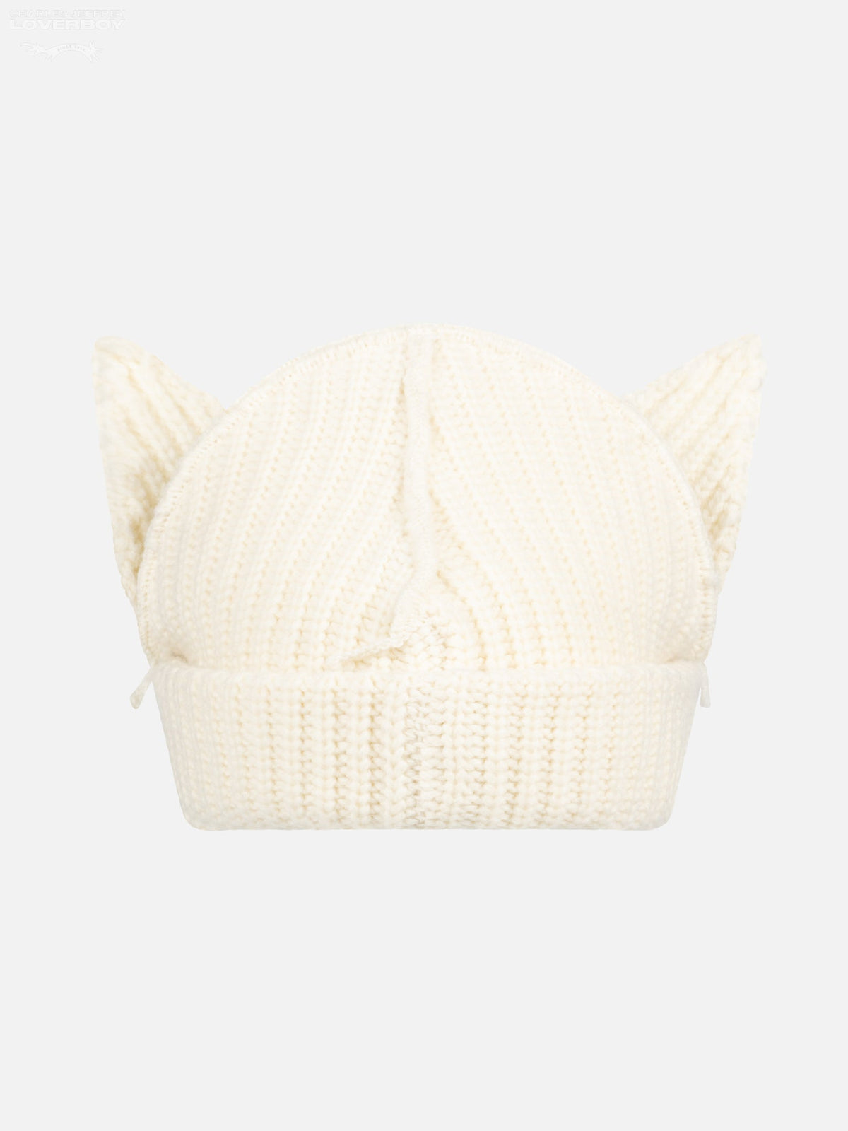 LOVERBOY BY CHARLES JEFFREY CHUNKY EARS BEANIE in ECRU