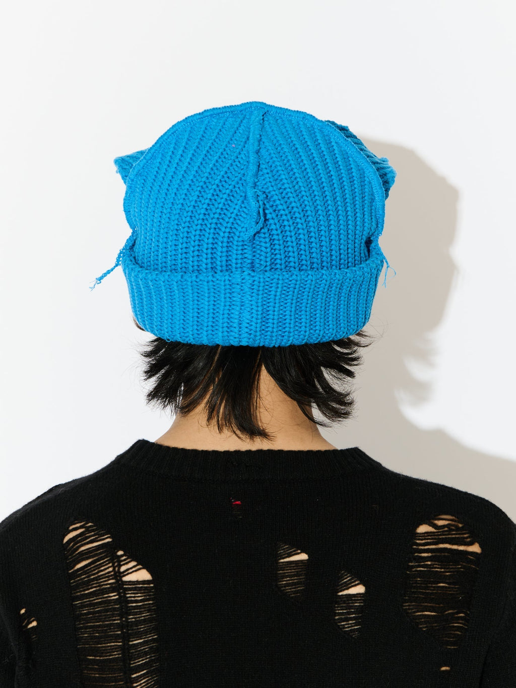 LOVERBOY BY CHARLES JEFFREY CHUNKY EARS BEANIE in LIGHT BLUE