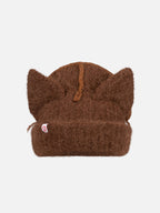 LOVERBOY BY CHARLES JEFFREY ALPACA CHUNKY EARS BEANIE in BROWN