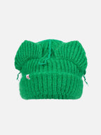LOVERBOY BY CHARLES JEFFREY MOHAIR CHUNKY EARS BEANIE in GREEN