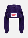 LOVERBOY BY CHARLES JEFFREY CHUNKY RABBIT BEANIE in Purple