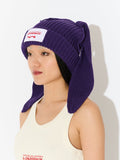 LOVERBOY BY CHARLES JEFFREY CHUNKY RABBIT BEANIE in Purple