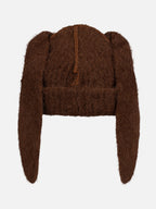 LOVERBOY BY CHARLES JEFFREY ALPACA CHUNKY RABBIT BEANIE in BROWN