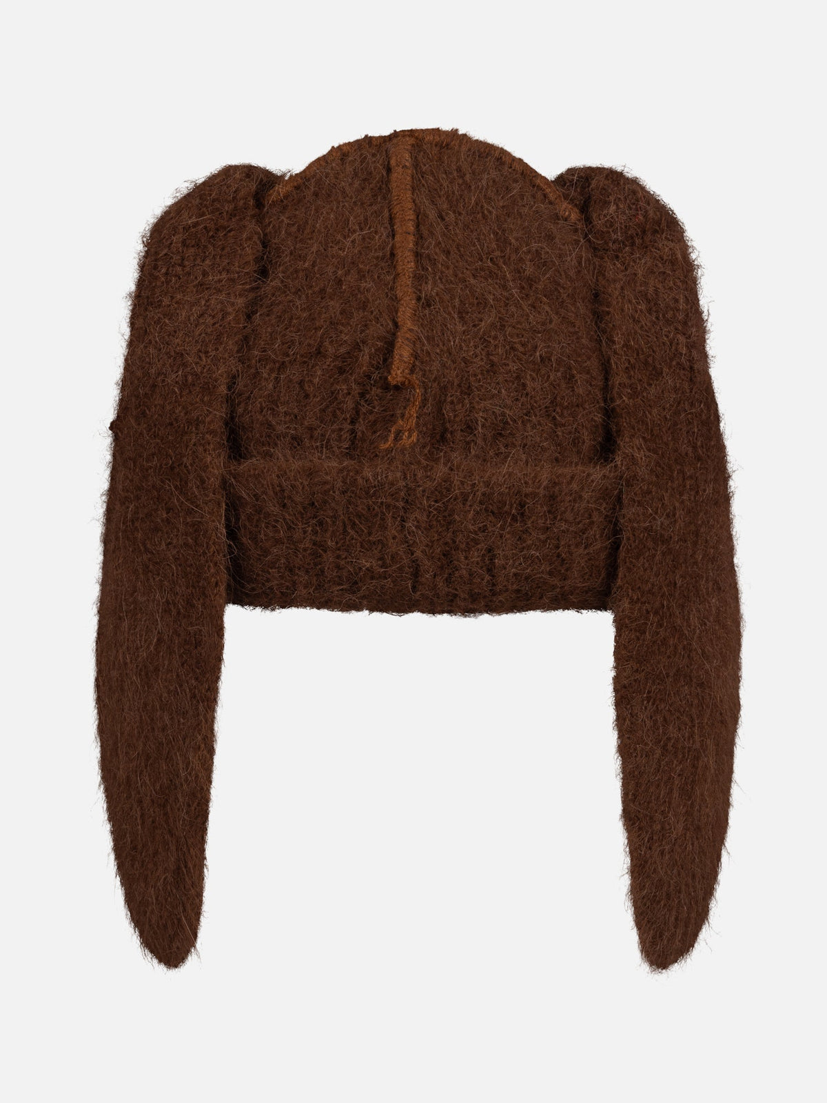 LOVERBOY BY CHARLES JEFFREY ALPACA CHUNKY RABBIT BEANIE in BROWN