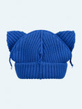 LOVERBOY BY CHARLES JEFFREY CHUNKY EARS BEANIE BLUE