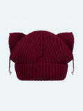 LOVERBOY BY CHARLES JEFFREY CHUNKY EARS BEANIE RED
