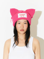 LOVERBOY BY CHARLES JEFFREY CHUNKY EARS BEANIE PINK