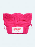 LOVERBOY BY CHARLES JEFFREY CHUNKY EARS BEANIE PINK