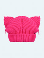 LOVERBOY BY CHARLES JEFFREY CHUNKY EARS BEANIE PINK