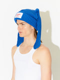 LOVERBOY BY CHARLES JEFFREY CHUNKY RABBIT BEANIE BLUE