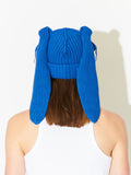 LOVERBOY BY CHARLES JEFFREY CHUNKY RABBIT BEANIE BLUE