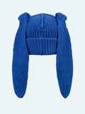 LOVERBOY BY CHARLES JEFFREY CHUNKY RABBIT BEANIE BLUE