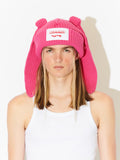 LOVERBOY BY CHARLES JEFFREY CHUNKY RABBIT BEANIE in PINK