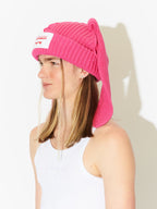 LOVERBOY BY CHARLES JEFFREY CHUNKY RABBIT BEANIE in PINK