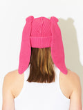 LOVERBOY BY CHARLES JEFFREY CHUNKY RABBIT BEANIE in PINK