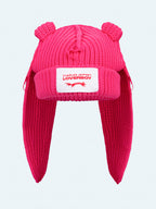 LOVERBOY BY CHARLES JEFFREY CHUNKY RABBIT BEANIE in PINK