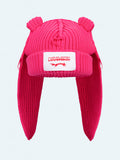 LOVERBOY BY CHARLES JEFFREY CHUNKY RABBIT BEANIE in PINK