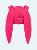 LOVERBOY BY CHARLES JEFFREY CHUNKY RABBIT BEANIE in PINK