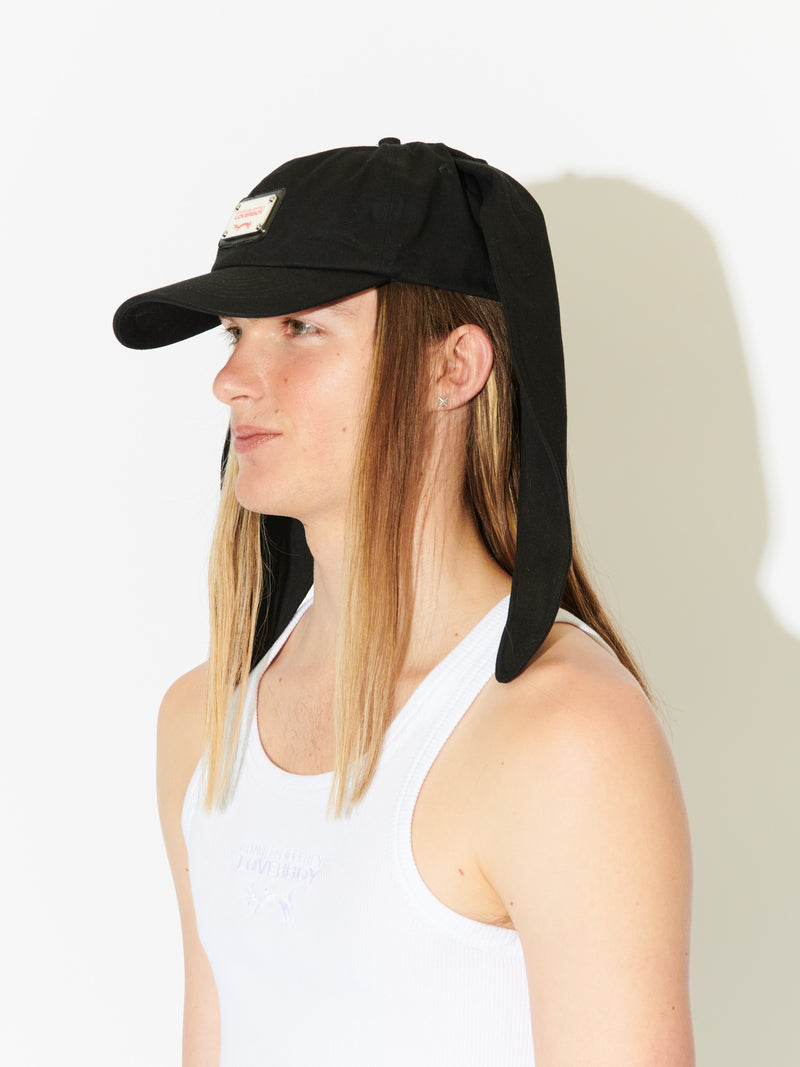 LOVERBOY BY CHARLES JEFFREY RABBIT EARS CAP in BLACK