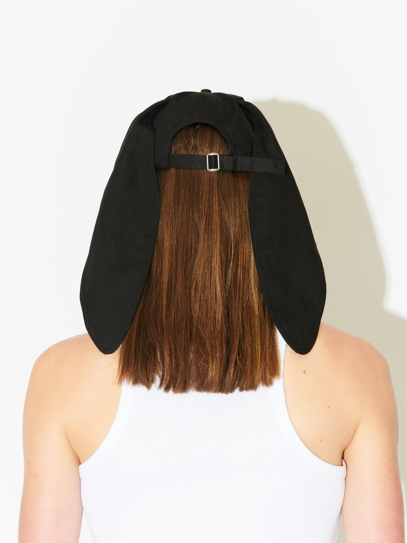 LOVERBOY BY CHARLES JEFFREY RABBIT EARS CAP in BLACK