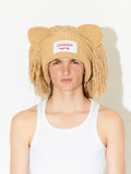 LOVERBOY BY CHARLES JEFFREY SUPERSIZED LION BEANIE in BEIGE