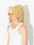 LOVERBOY BY CHARLES JEFFREY SUPERSIZED LION BEANIE in BEIGE