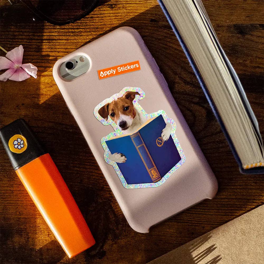 Reading Dog By Toiletpaper - Die-Cut Sticker