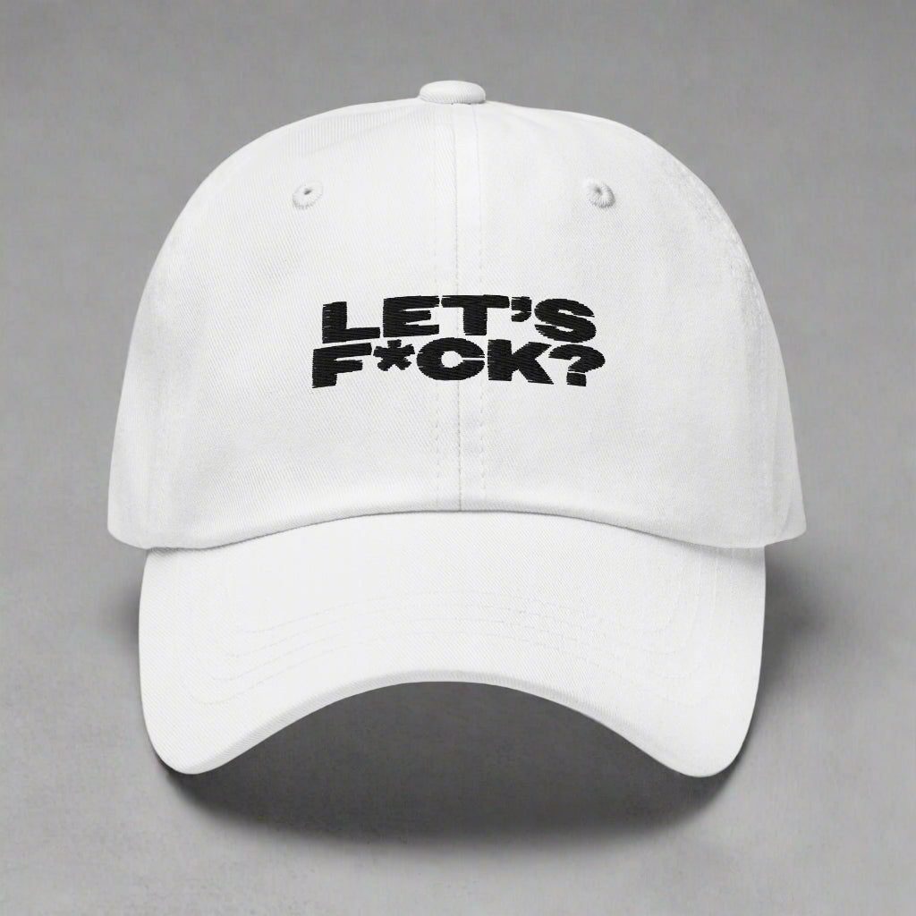 Let's F*Ck Dad Hat by YES HOMO - White