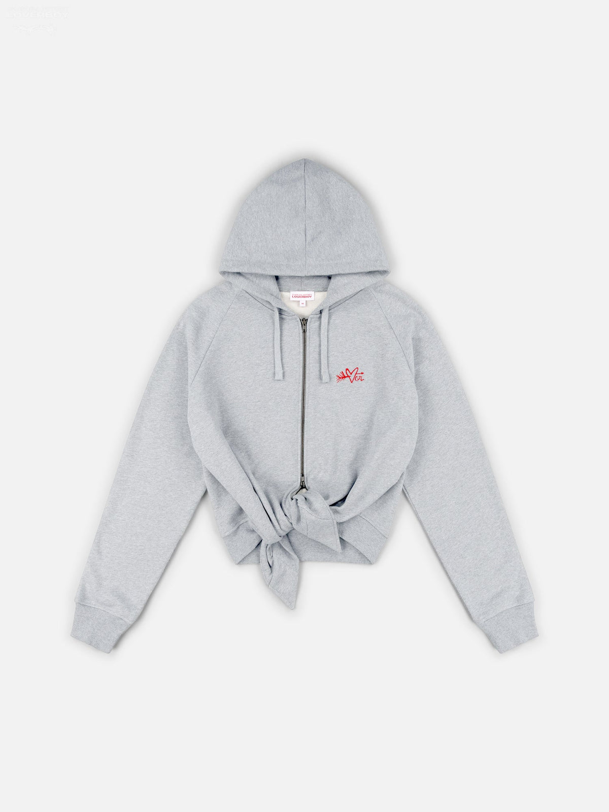 LOVERBOY BY CHARLES JEFFREY ALL TIED UP HOODY in GREY MARL