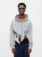LOVERBOY BY CHARLES JEFFREY ALL TIED UP HOODY in GREY MARL