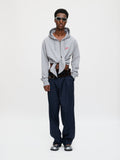 LOVERBOY BY CHARLES JEFFREY ALL TIED UP HOODY in GREY MARL