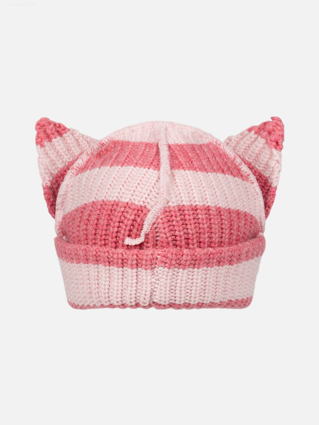 LOVERBOY BY CHARLES JEFFREY CHUNKY EARS BEANIE in PINK STRIPE