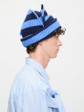 LOVERBOY BY CHARLES JEFFREY CHUNKY EARS BEANIE in BLUE STRIPE