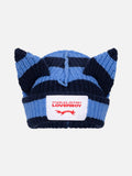 LOVERBOY BY CHARLES JEFFREY CHUNKY EARS BEANIE in BLUE STRIPE
