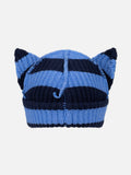LOVERBOY BY CHARLES JEFFREY CHUNKY EARS BEANIE in BLUE STRIPE