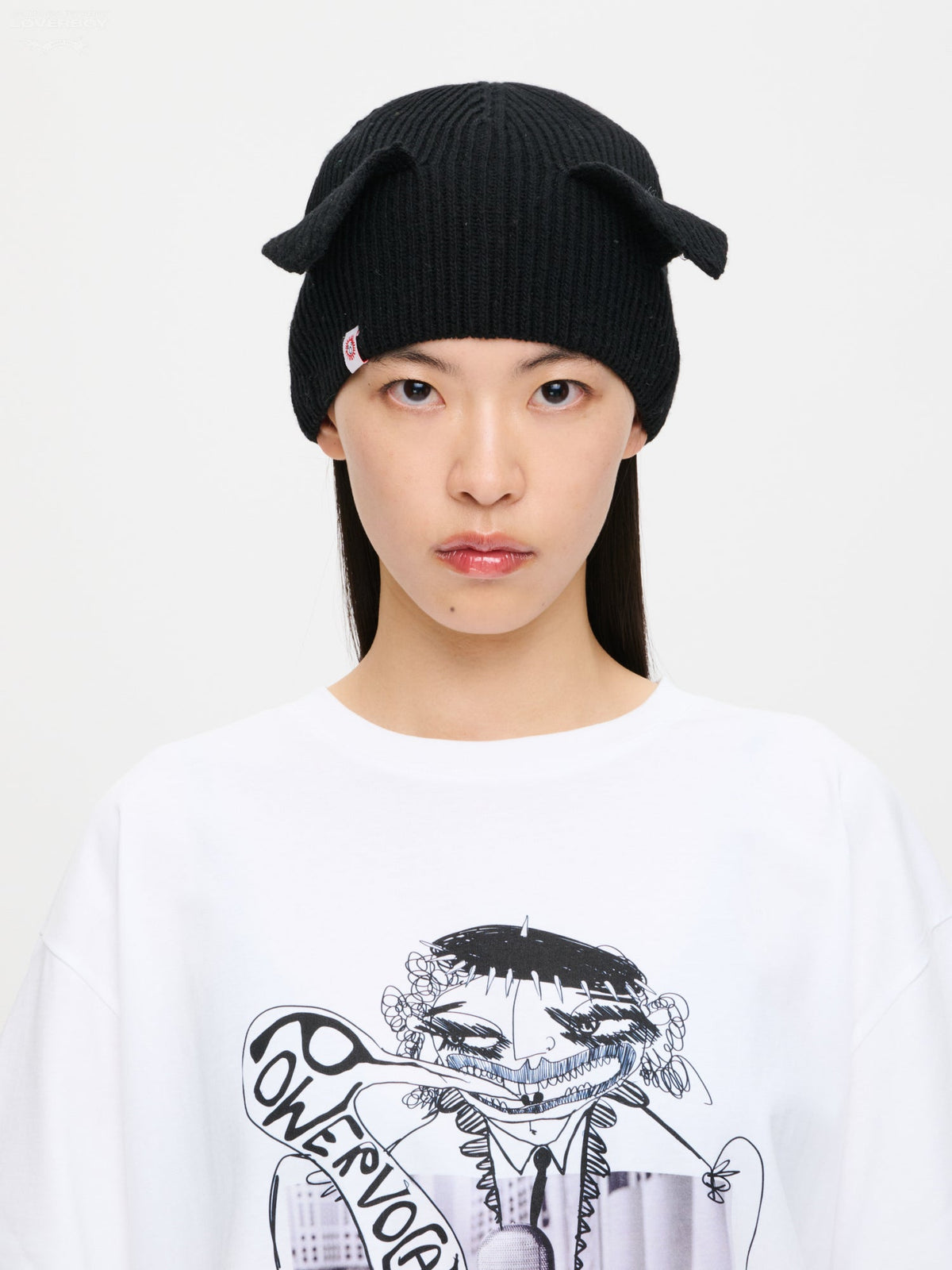 LOVERBOY BY CHARLES JEFFREY EARS RIB BEANIE