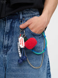 LOVERBOY BY CHARLES JEFFREY CHARACTER CROCHET BAG CHARM APPLE