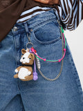 LOVERBOY BY CHARLES JEFFREY CHARACTER CROCHET BAG CHARM BULLDOG