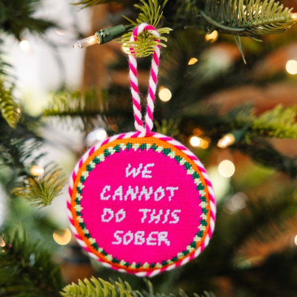 Sober Needlepoint Ornament