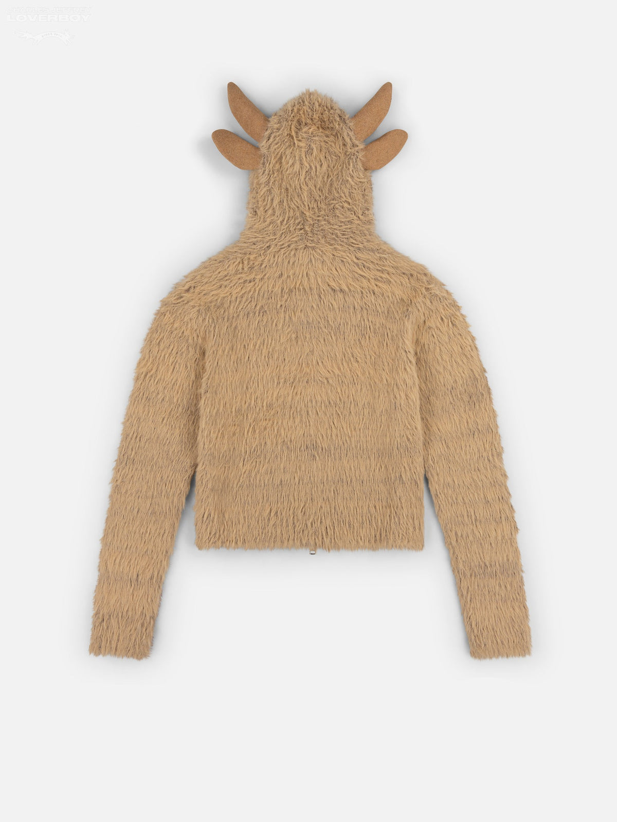 LOVERBOY BY CHARLES JEFFREY HIGHLAND COW BALACLAVA CARDI in BROWN