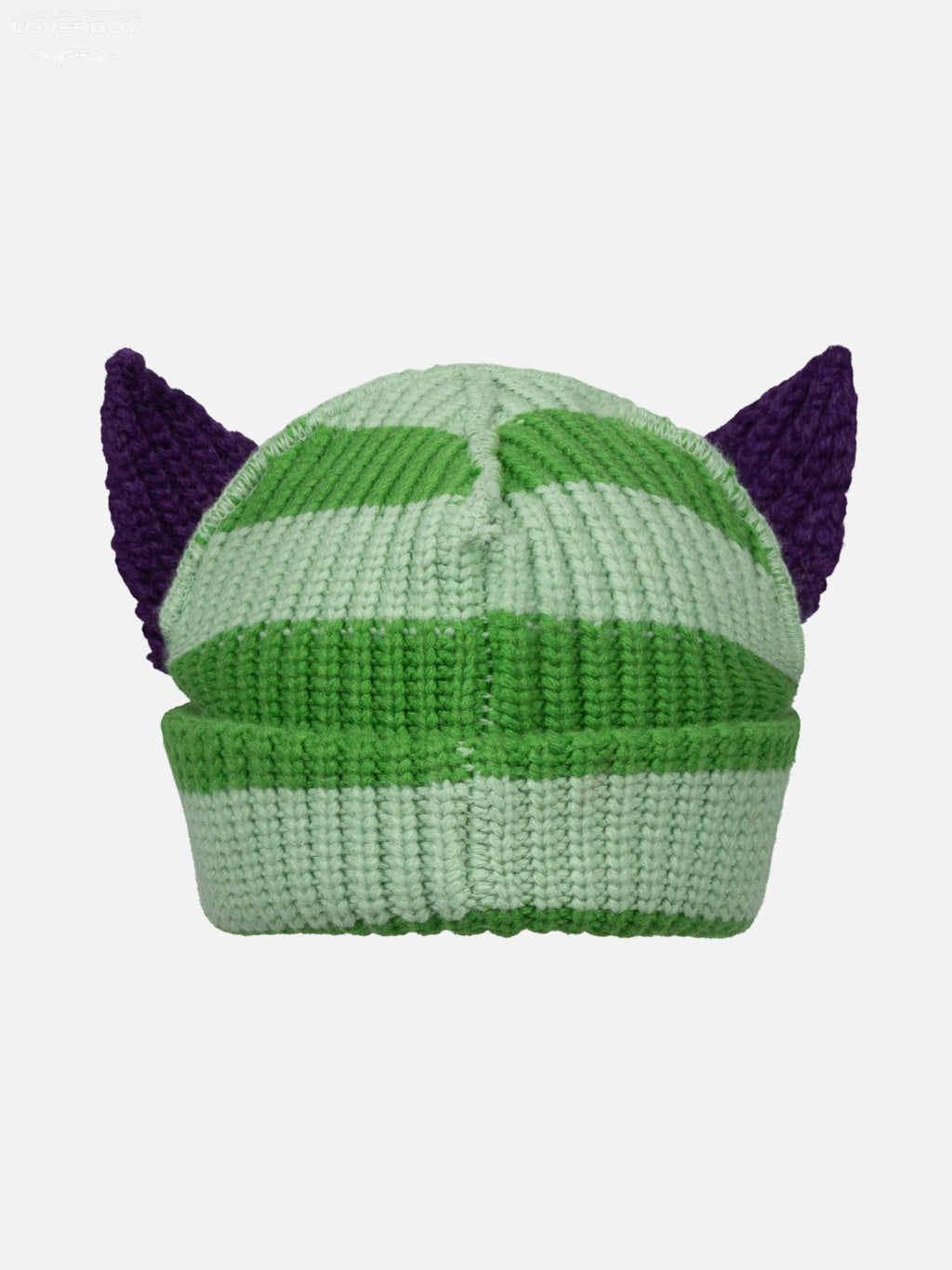 LOVERBOY BY CHARLES JEFFREY CHUNKY EARS BEANIE in LIGHT GREEN GREEN PURPLE