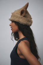 LOVERBOY BY CHARLES JEFFREY HIGHLAND COW BEANIE in BROWN