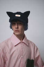 LOVERBOY BY CHARLES JEFFREY TEDDY EARS CAP in NAVY