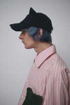 LOVERBOY BY CHARLES JEFFREY TEDDY EARS CAP in NAVY