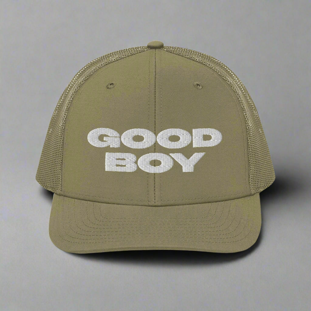 Good Boy Trucker Hat by YES HOMO - Loden