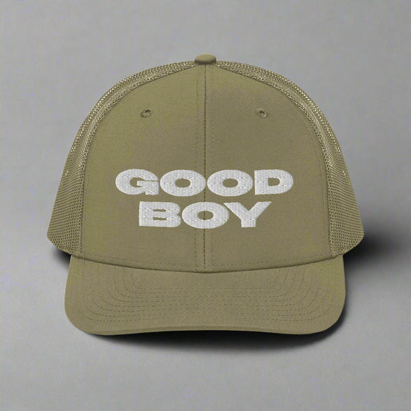 Good Boy Trucker Hat by YES HOMO - Loden