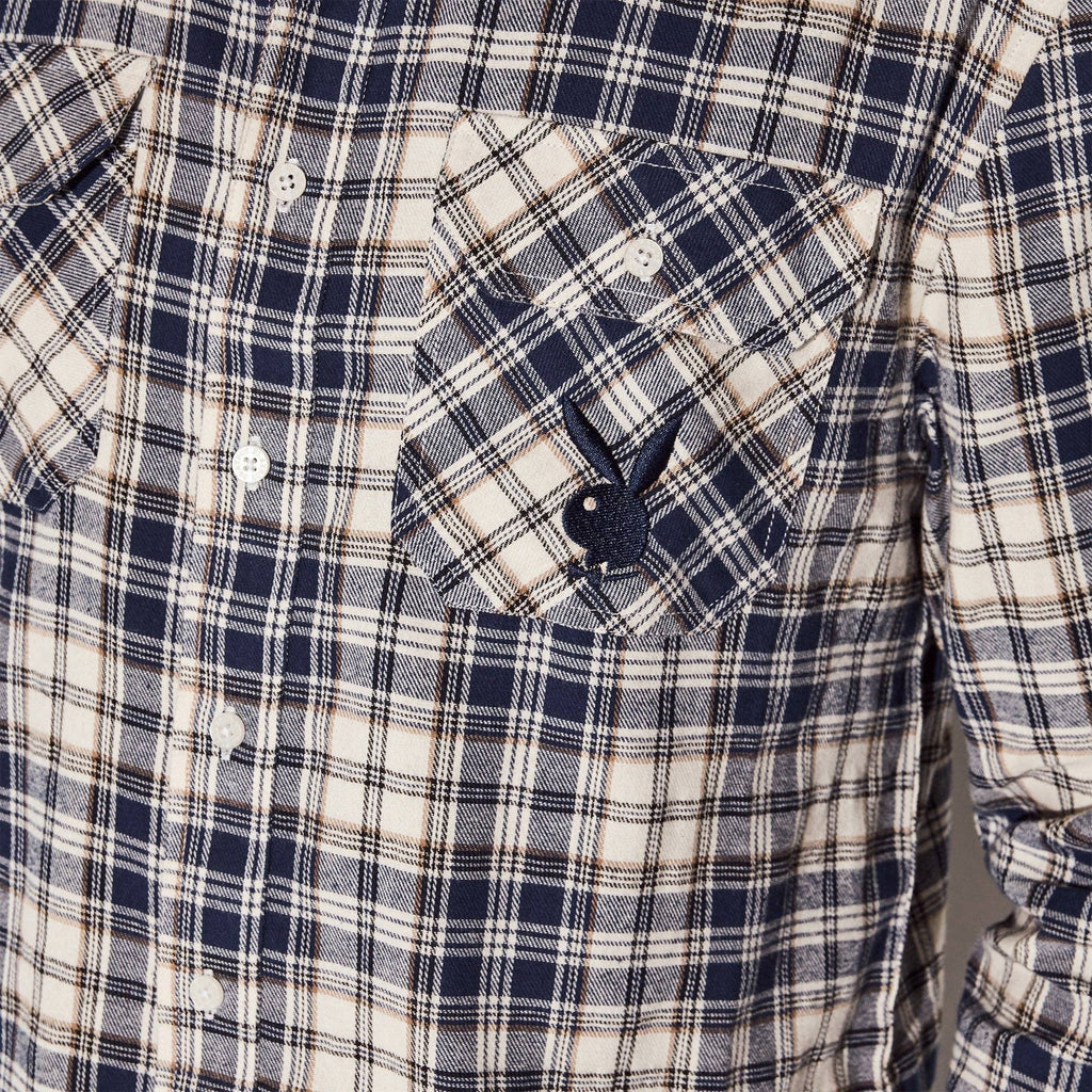 PLAYBOY Men's Flannel Long Sleeve Shirt