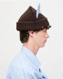 LOVERBOY BY CHARLES JEFFREY CHUNKY EARS BEANIE in BROWN / BLUE