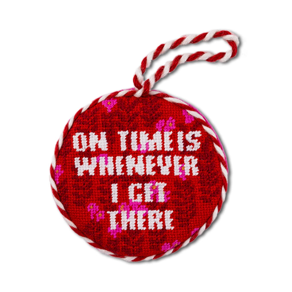 On Time Needlepoint Ornament
