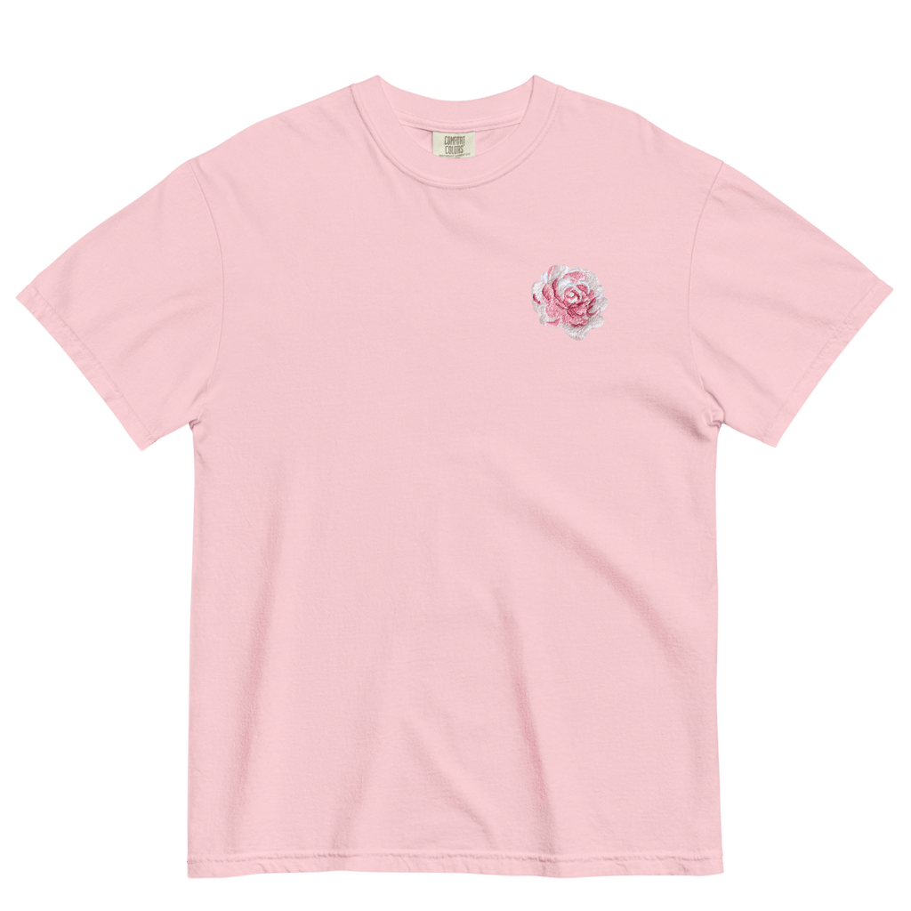 Rose Flower Embroidered Shirt